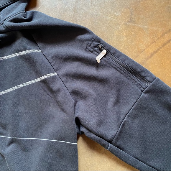 Nike Dri-Fit Black Cotton Blend Gym Fitness Running Lightweight Pullover Hoodie - Picture 7 of 10